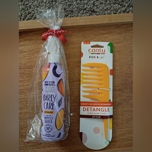 Kids Hair Bundle, Cantu Kids detangle Comb, Curly Care Detangler, NWT